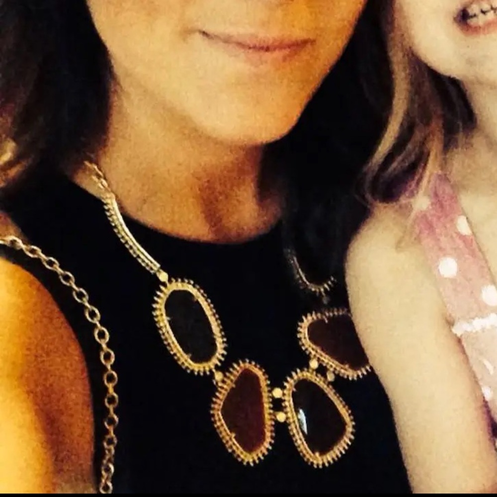 Kendra Scott Gold and Deep Red Necklace - Picture 2 of 5